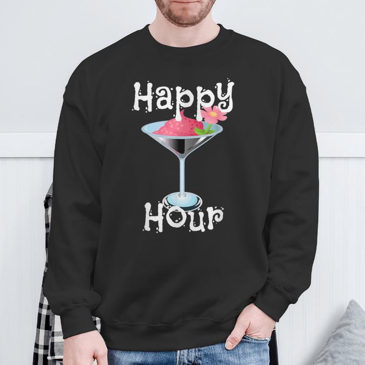 Happy Hour Cocktail Drinks Bar Sweatshirt Gifts for Old Men