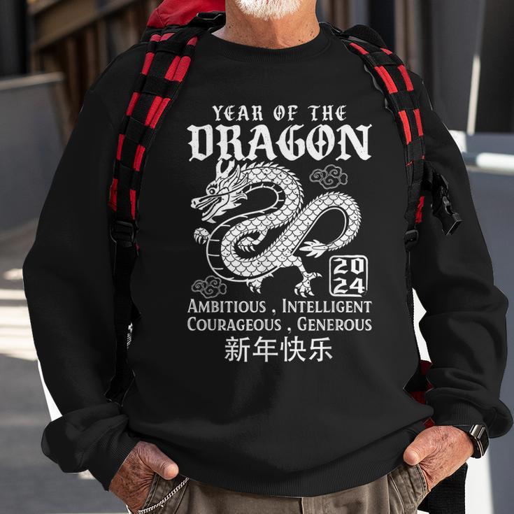 Happy New Year 2024 Chinese New Year 2024 Year Of The Dragon Sweatshirt Gifts for Old Men