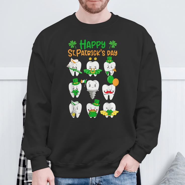 Happy St Patrick Day Dental Saint Paddys Th Irish Dentist Sweatshirt Gifts for Old Men