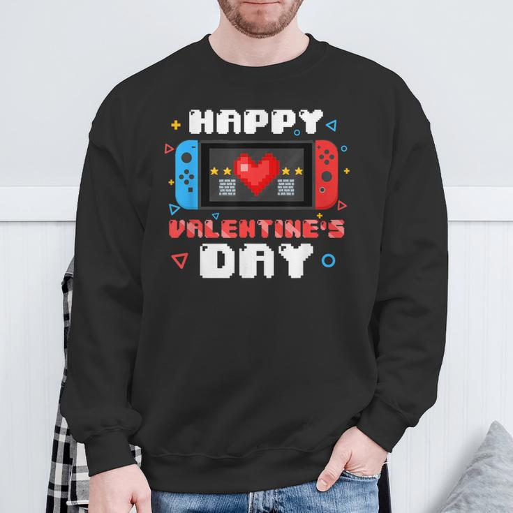 Happy Valentines Day Video Game Controller Heart Toddler Boy Sweatshirt Gifts for Old Men