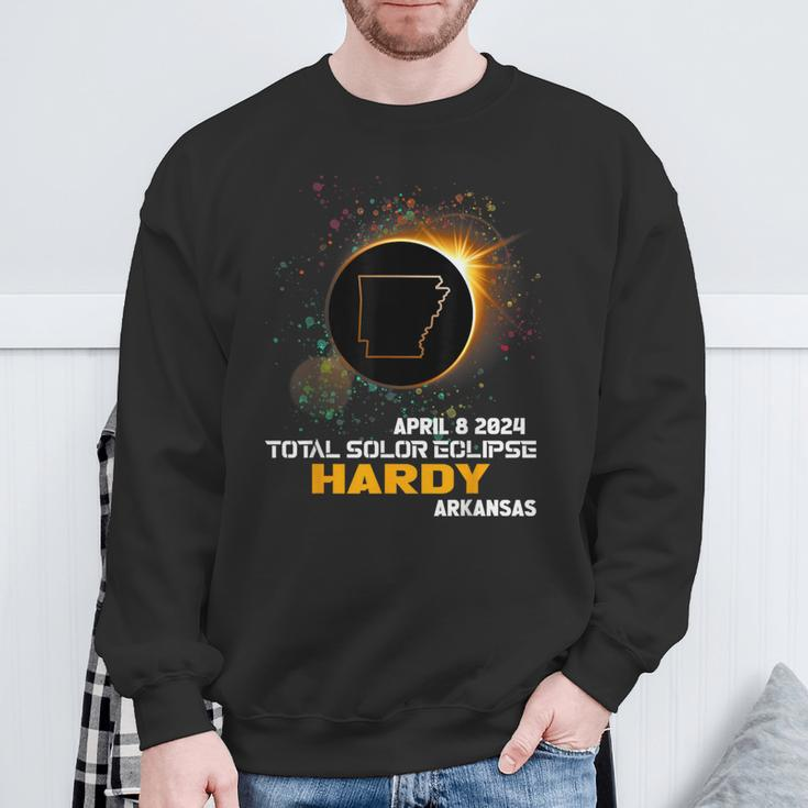 Hardy Arkansas Total Solar Eclipse 2024 Sweatshirt Gifts for Old Men