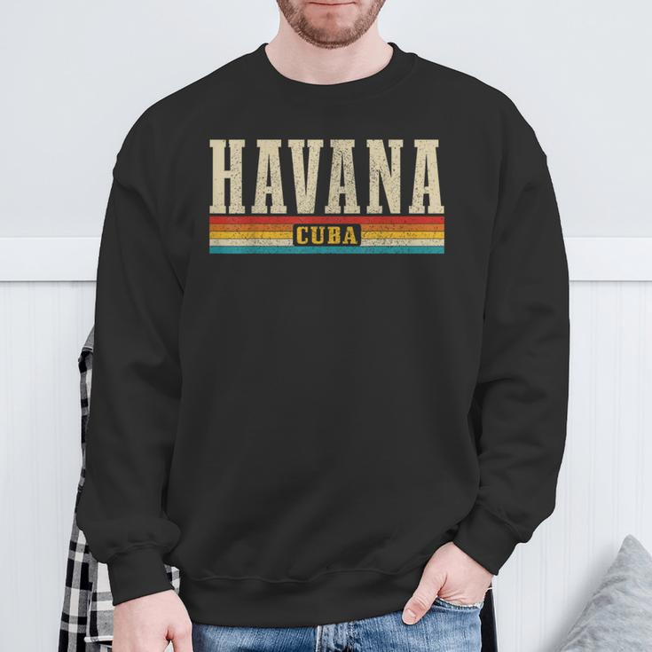Havana Vintage Cuba Havana Cuba Caribbean Souvenir Sweatshirt Geschenke für alte Männer
