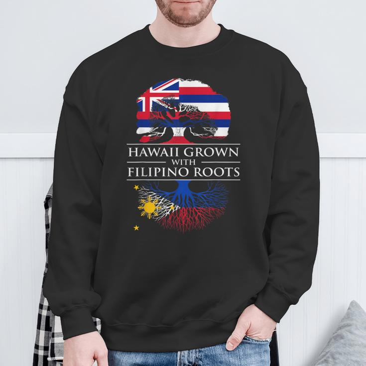 Hawaiian Filipino Hawaii Grown Filipino Roots Heritage Sweatshirt Gifts for Old Men