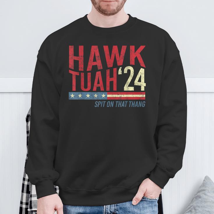 Hawk Tuah Spit On That Thang Hawk Thua Hawk Tua Sweatshirt Gifts for Old Men