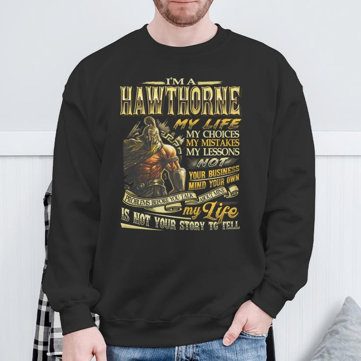 Hawthorne Family Name Hawthorne Last Name Team Sweatshirt Gifts for Old Men