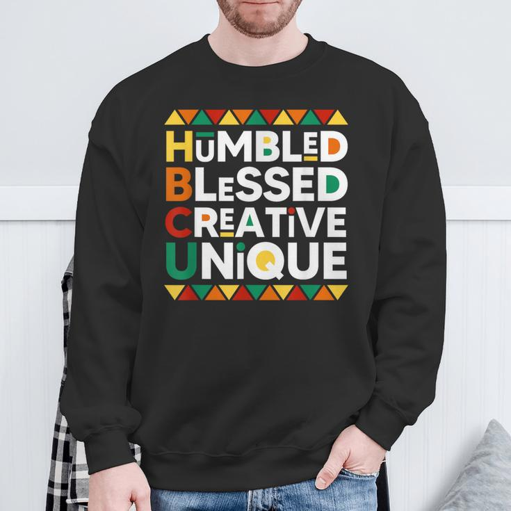 Hbcu Humbled Blessed Creative Unique Historical Black Sweatshirt Gifts for Old Men