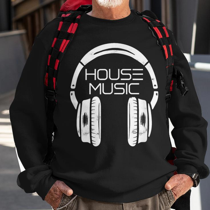 Headphones House Music Sweatshirt Gifts for Old Men