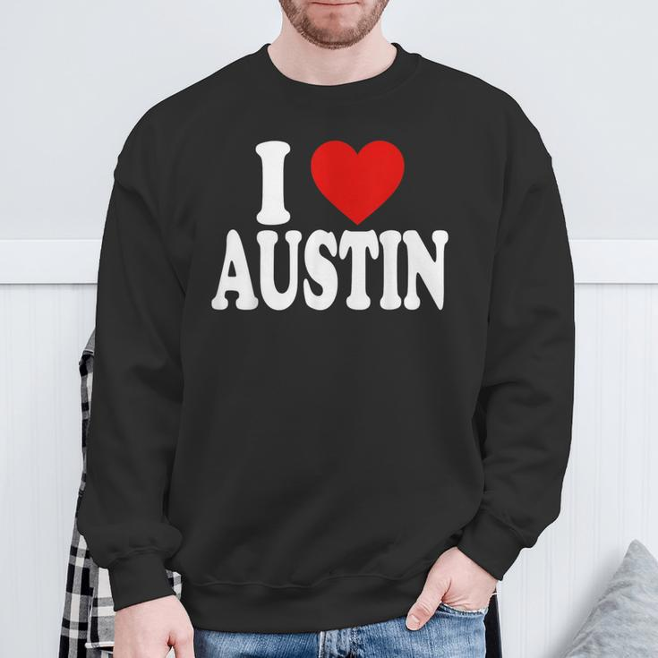 I Heart Love Austin Sweatshirt Gifts for Old Men