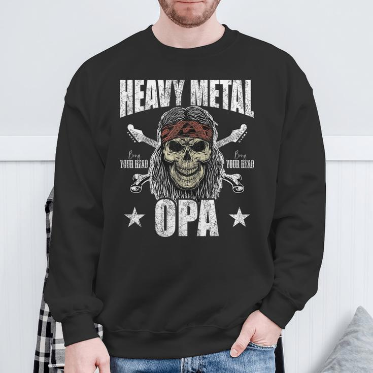 Heavy Metal Grandpa Grossvater Bester Metal Grandpa Sweatshirt Geschenke für alte Männer