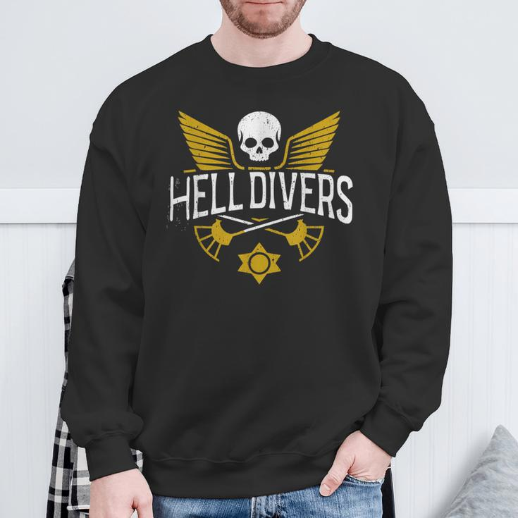 Hell Of Divers Helldiving Lovers Costume Outfit Cool Sweatshirt Gifts for Old Men