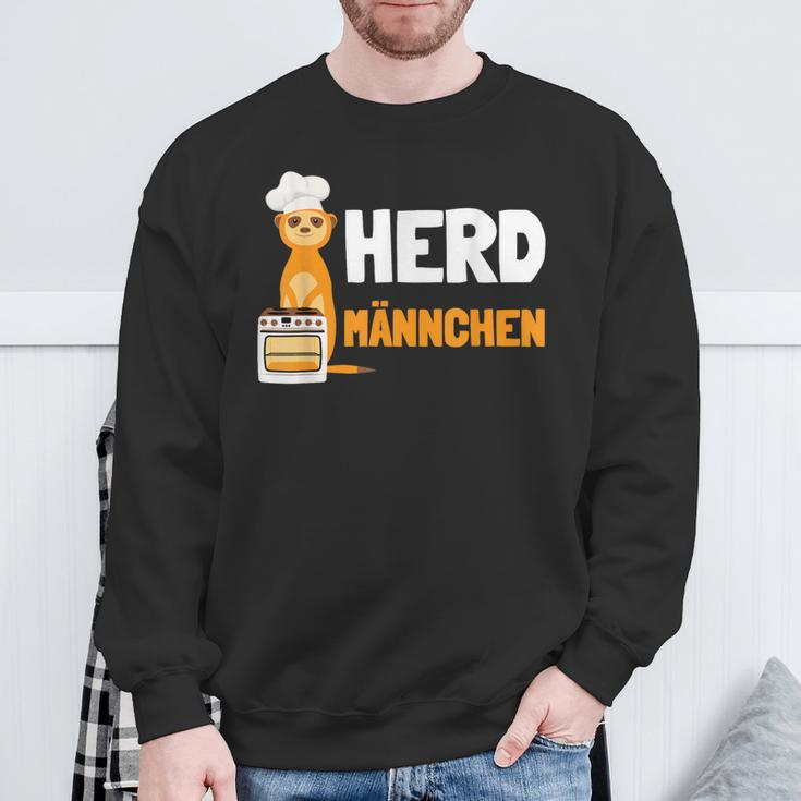 Herdmännchen I Chef Herd Meerkat With Chef's Hat Sweatshirt Geschenke für alte Männer