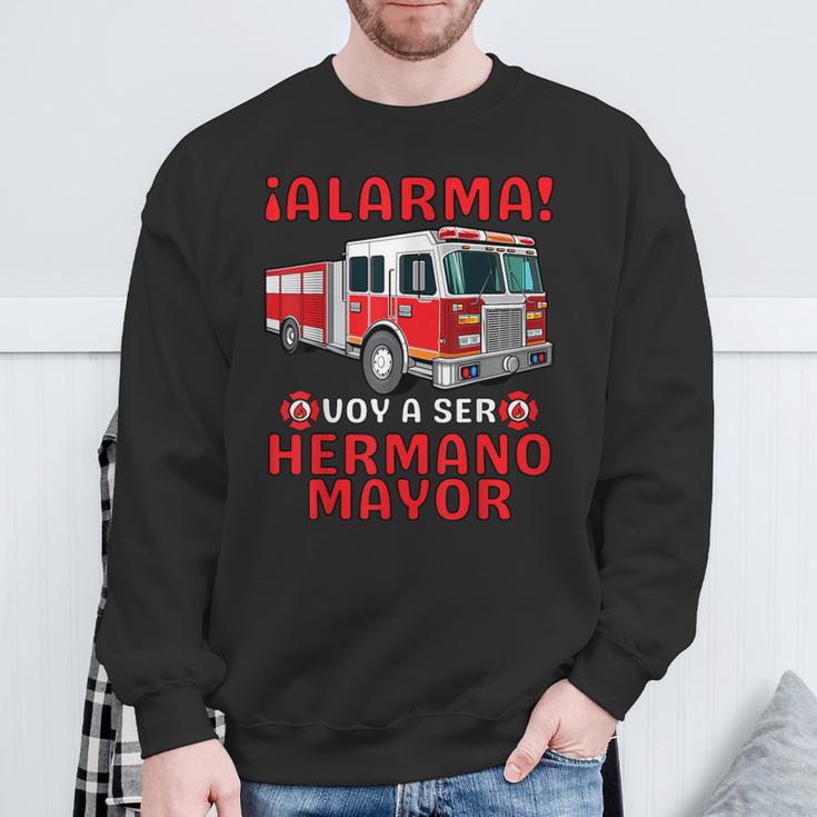 Hermano Mayor Bombero Voy A Ser Hermano Mayor Sweatshirt Gifts for Old Men