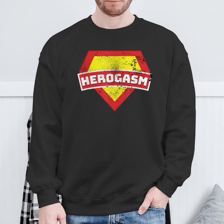 Herogasm SuperheroVintage Sweatshirt Gifts for Old Men
