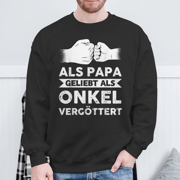 Herren Als Papa Geliebt Als Onkelergöttert Papa Onkel Sweatshirt Geschenke für alte Männer