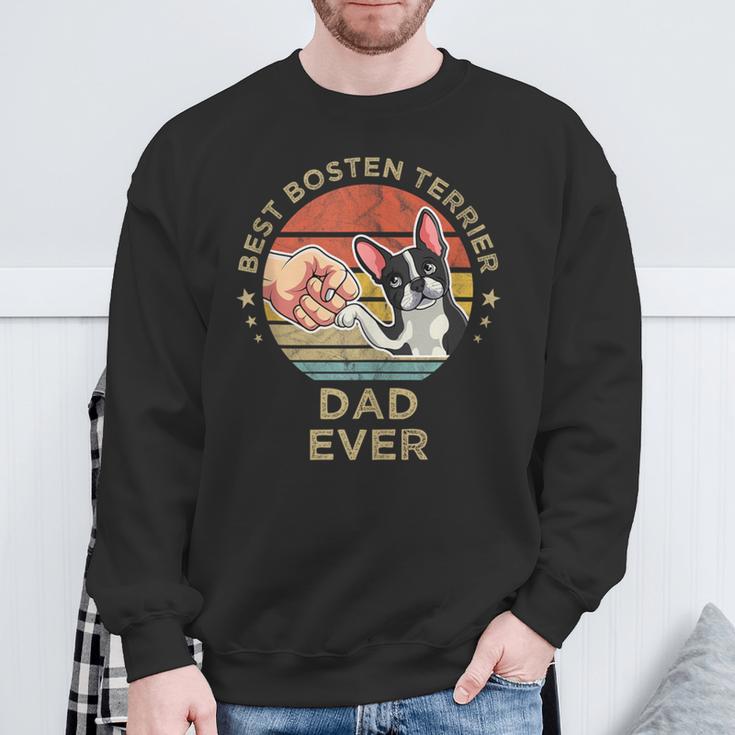 Herren Best Bosten Terrier Dad Ever Hund Bostie Papaateratertag Sweatshirt Geschenke für alte Männer