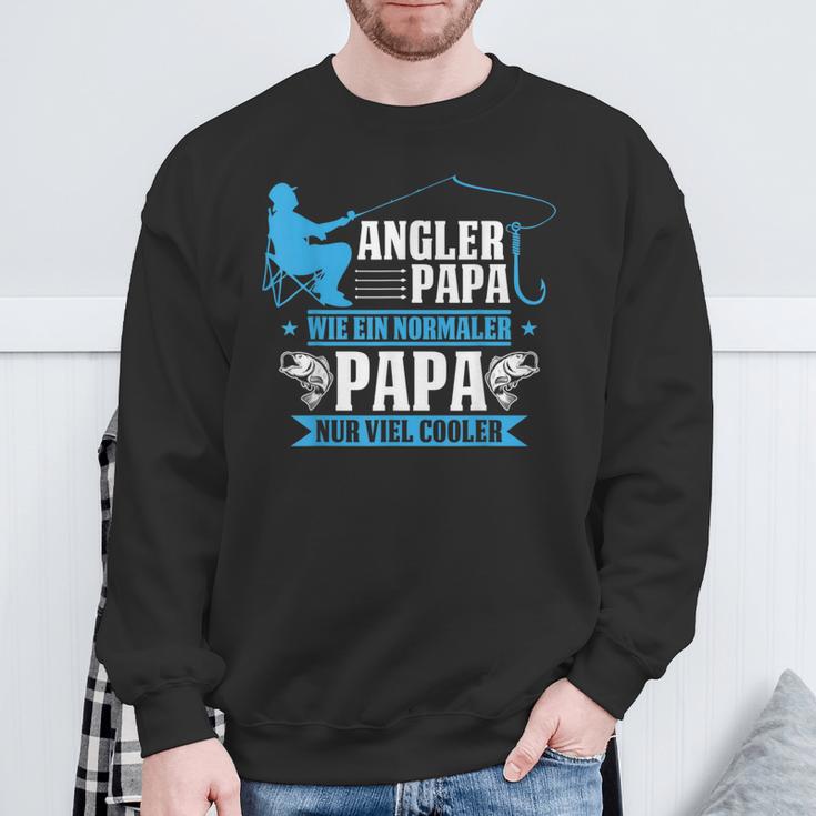 Herren Cooler Angler Papaater Fischen Angelnatertag Spruch Sweatshirt Geschenke für alte Männer