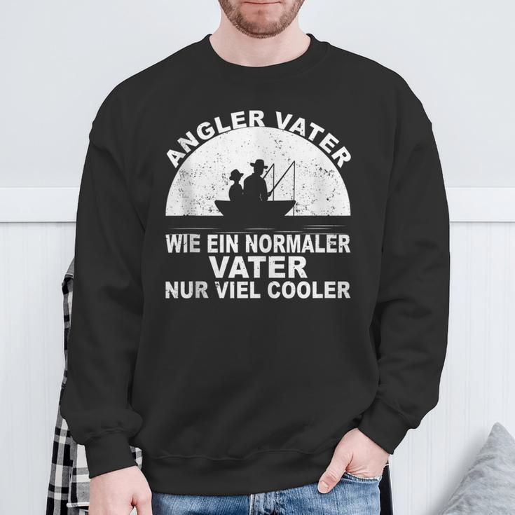 Herren Fischen Angeln Fischer Papa Anglerater Sonnenuntergang Sweatshirt Geschenke für alte Männer