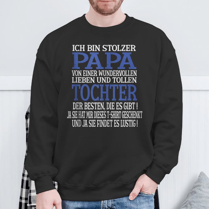 Herren Ich Bin Stolzer Papa Einer Wundervollen Tochter -Atertag Sweatshirt Geschenke für alte Männer