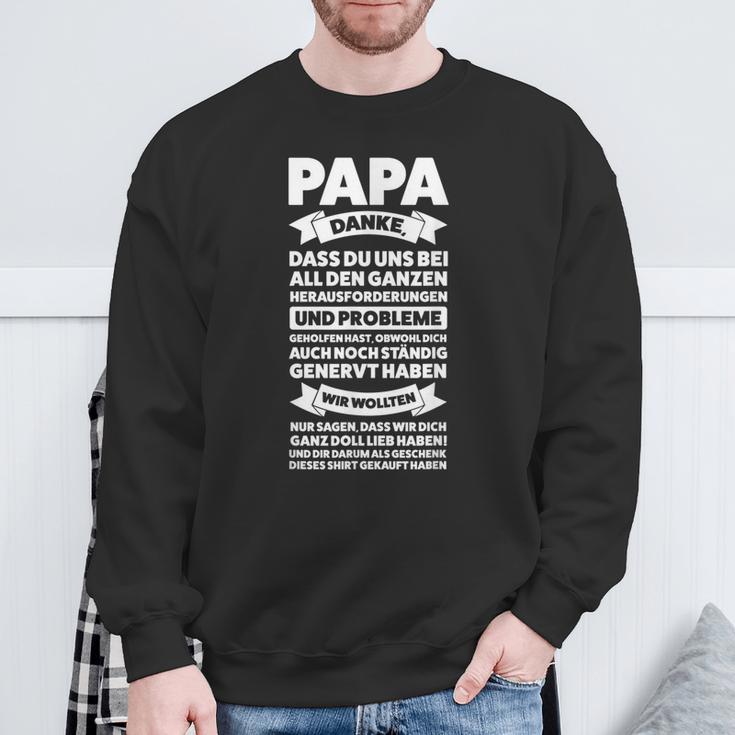 Herren Papa Danke Dass Du Uns Bei Allen Papa Familie Sweatshirt Geschenke für alte Männer