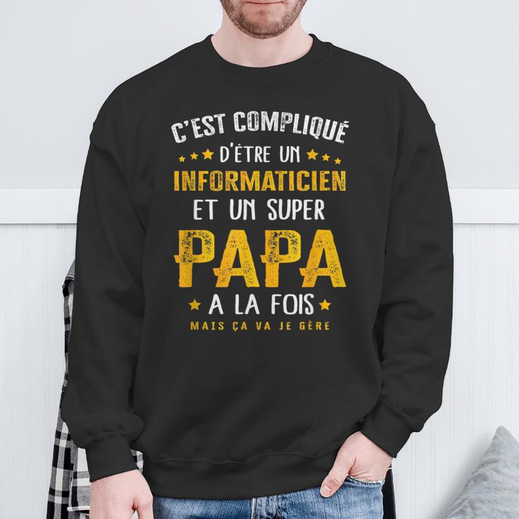 Herren Papa Informatiker Geschenk Lustig Humoratertag Sweatshirt Geschenke für alte Männer