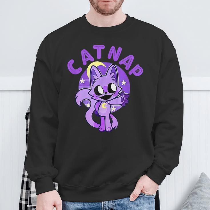 Hi Cats Nap Lover Cat Sweatshirt Gifts for Old Men