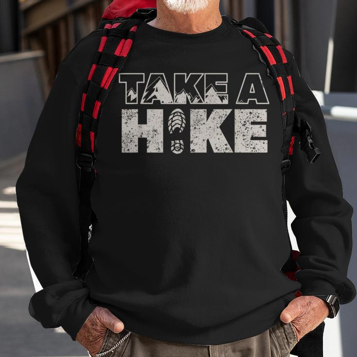 Take A Hike Vintage Outdoor Mountain Hiking Sweatshirt Gifts for Old Men