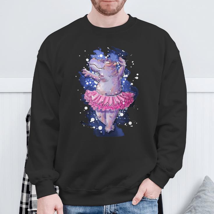 Hippopotamus Hippopotamus Ballet Hippopotamus Fan Sweatshirt Geschenke für alte Männer