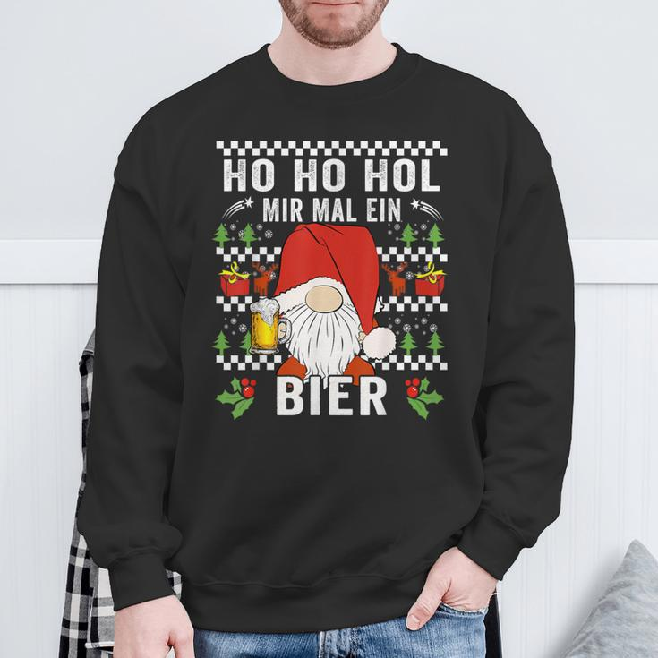 Ho Ho Hol Mir Mal Ein Bier Christmas Slogan Sweatshirt Geschenke für alte Männer