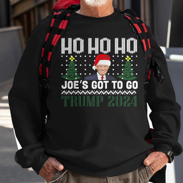 Ho Ho Ho Joe's Got To Go Trump 2024 Ugly Sweater Christmas Sweatshirt Gifts for Old Men