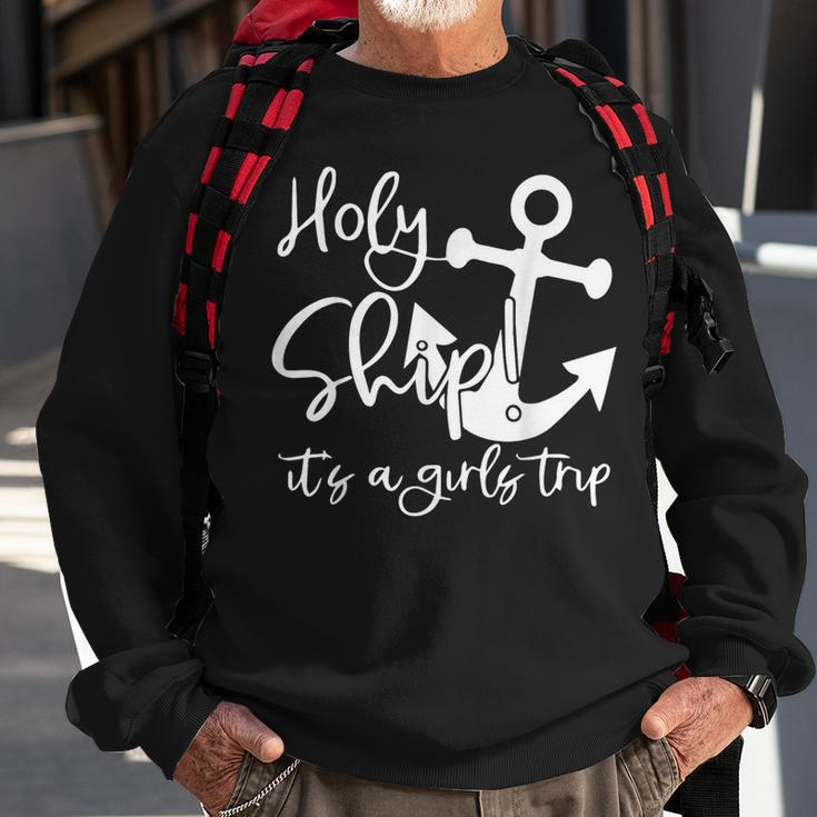 Holy Ship It's A Family Trip Sweatshirt Gifts for Old Men