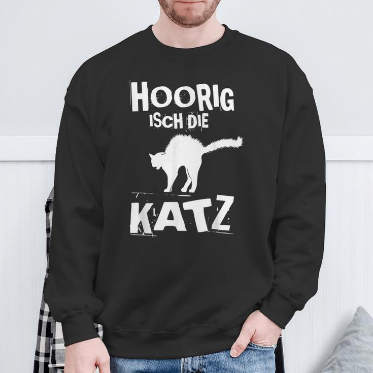 Hoorig Isch Die Katz Fasnet Sweatshirt Geschenke für alte Männer