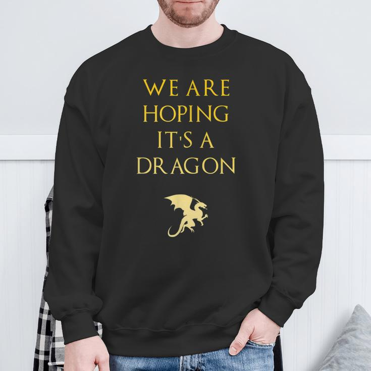 We Are Hoping Its A Dragon Maternity Sweatshirt Gifts for Old Men