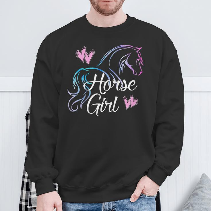 Horse Girl Equestrian Ridern Tween Kid Women Horse Lover Sweatshirt Gifts for Old Men