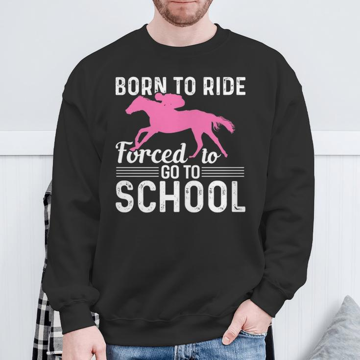 Horseback Riding Girl Horse Girl Sweatshirt Gifts for Old Men