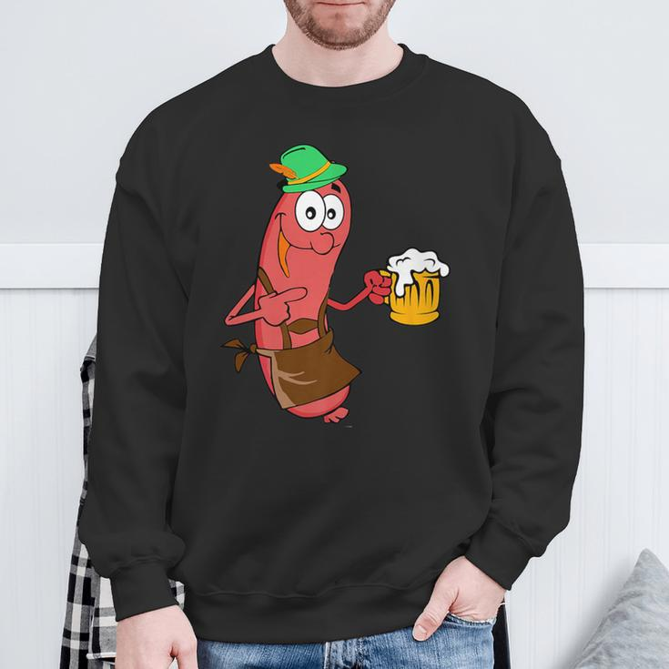 Hot Dog Beer Bratwurst Oktoberfest Drinking Sweatshirt Gifts for Old Men