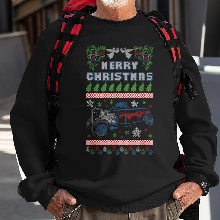 Hot Rod Classic Car Ugly Christmas V2 Sweatshirt Gifts for Old Men