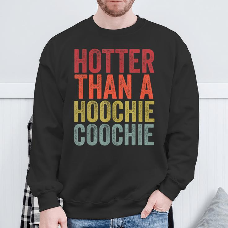 Hotter Than A Hoochie Coochie Cute Country Music Sweatshirt Gifts for Old Men