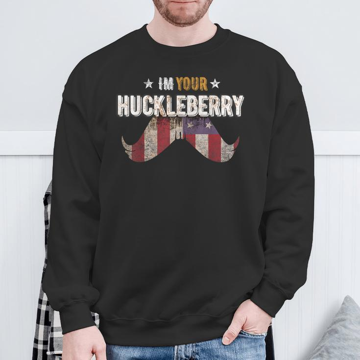 Im Your Huckleberry Vintage Retro Usa Mustache Movie Quote Sweatshirt Gifts for Old Men