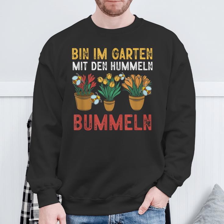 With Hummeln Bin Im Garten Sweatshirt Geschenke für alte Männer