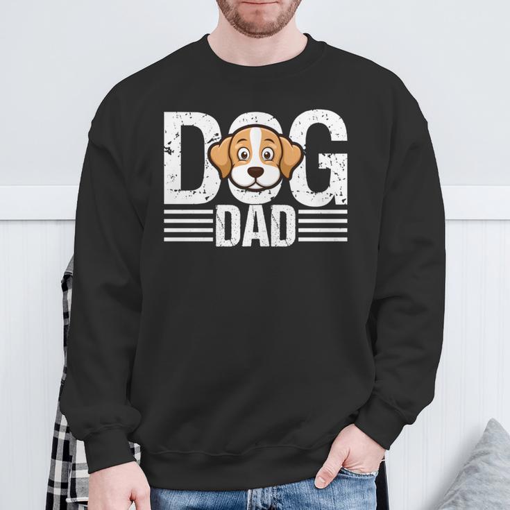 Hunde- Für Herren Hund Papa Pfotenabdruck Hundeliebhaber Herren Lustig Sweatshirt Geschenke für alte Männer