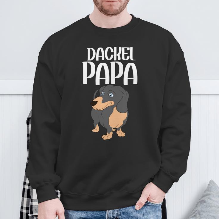 Hunde Papa Hundebesitzer Hundehalteratertag Dackel Sweatshirt Geschenke für alte Männer