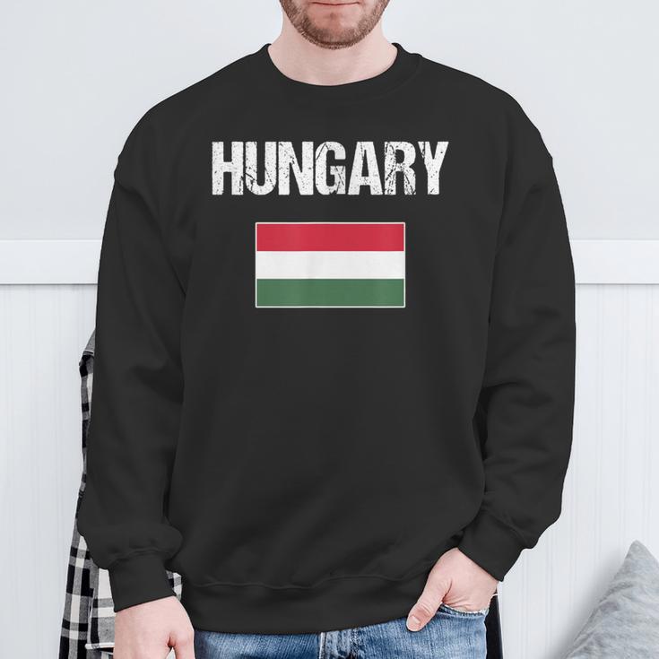 Hungary Flag Hungary Sweatshirt Geschenke für alte Männer