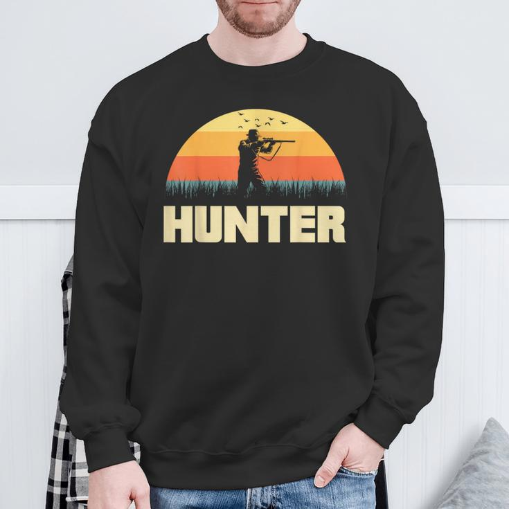 Hunter Silhouette At Sunset Hunter Sweatshirt Geschenke für alte Männer