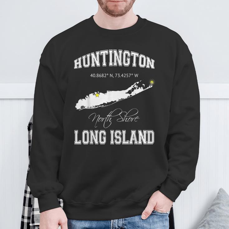 Huntington Long Island New York VarsitySweatshirt Gifts for Old Men