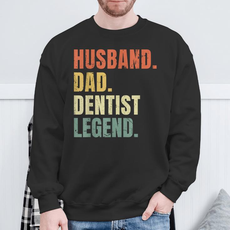 Husband Dad Dentist Legend Vintage Father's Day Sweatshirt Gifts for Old Men