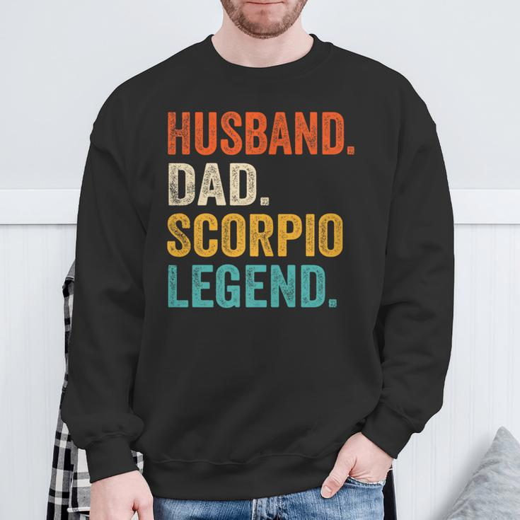 Husband Dad Scorpio Legend Zodiac Astrology Vintage Sweatshirt Gifts for Old Men