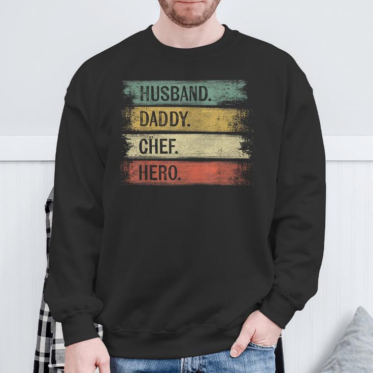 Husband Daddy Chef Hero Pastry Chef Baker Bakery Baking Sweatshirt Gifts for Old Men