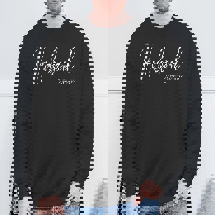 Husband Est 2010 Fathers Day Birthday Clothing For Sweatshirt Gifts for Old Men