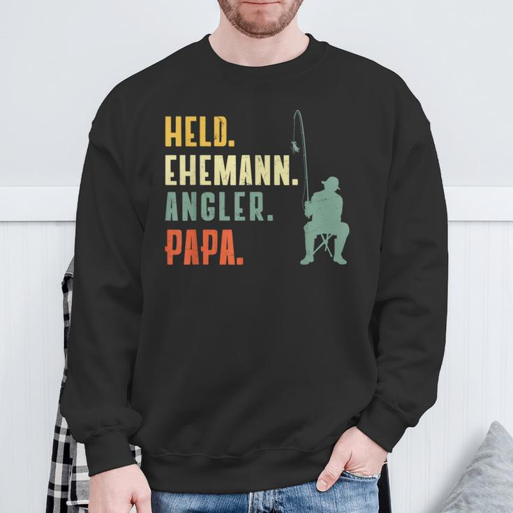 Husband Papa Angler Hero S Sweatshirt Geschenke für alte Männer