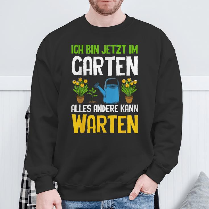 Ich Bin Im Gartenarbeit Hobbygärtner Gärtner Schwarz Sweatshirt Geschenke für alte Männer